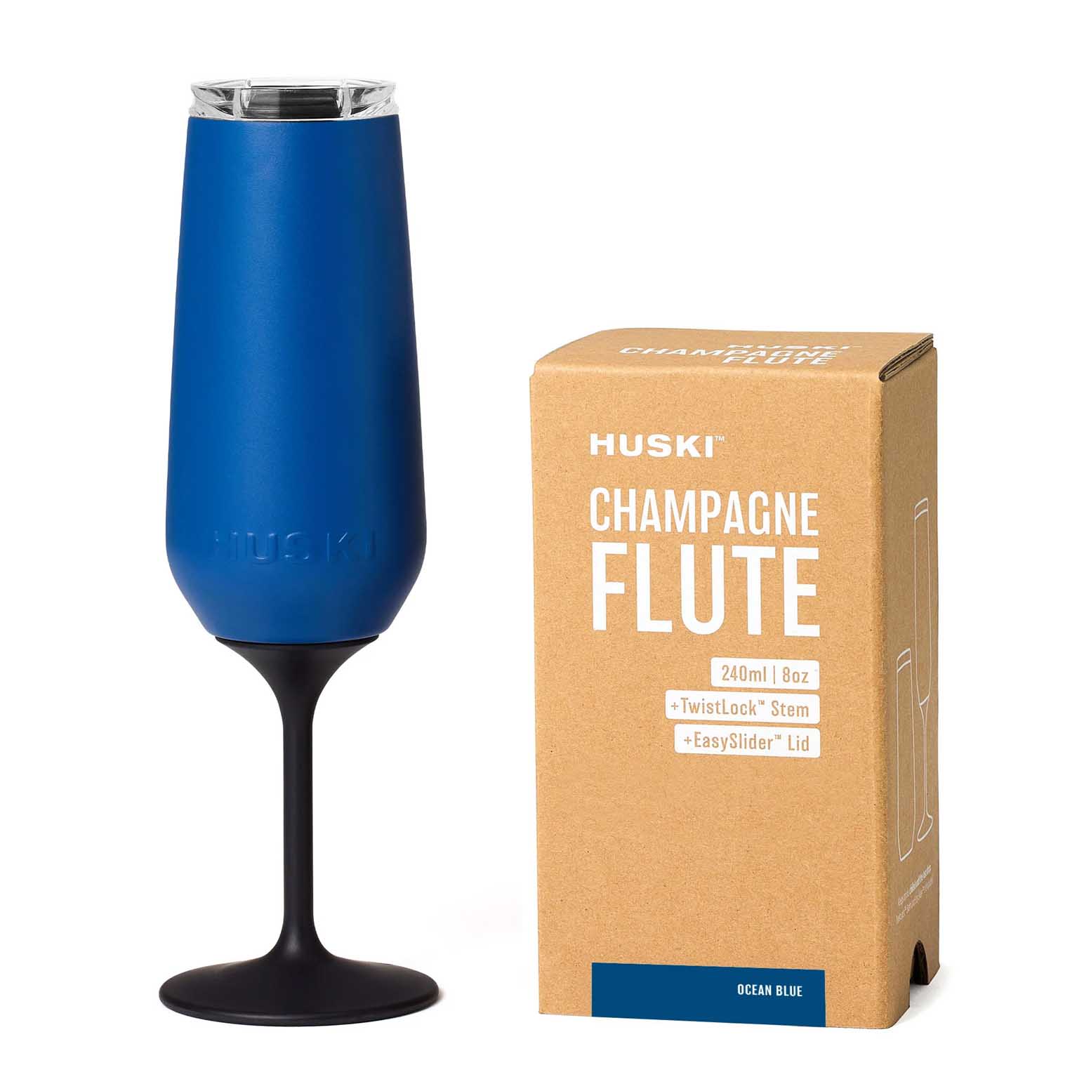 Huski Champagne Flute - Ocean Blue